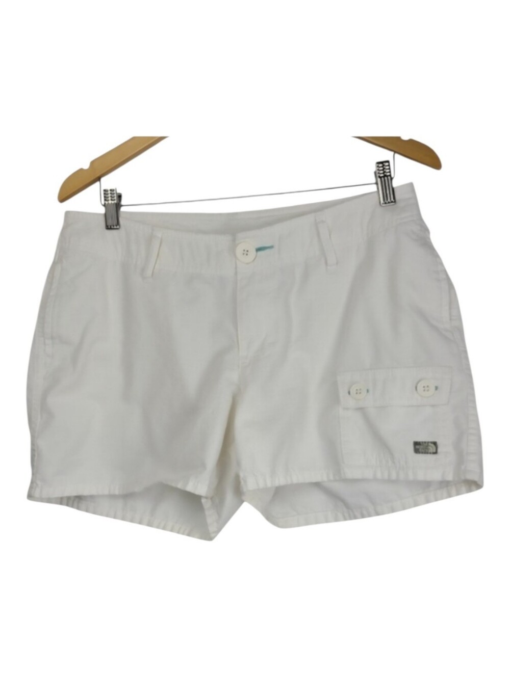 The North Face White Cargo Shorts Women's Sz 12 Lightweight Casual Normcore
